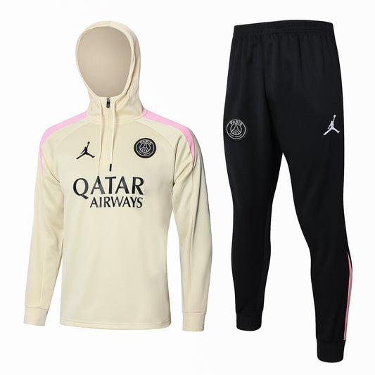 Paris Saint Germain Beige and Black Tracksuit