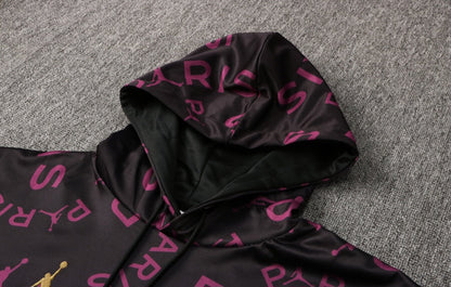 Paris Saint Germain Black and Purple X Gold Tracksuit