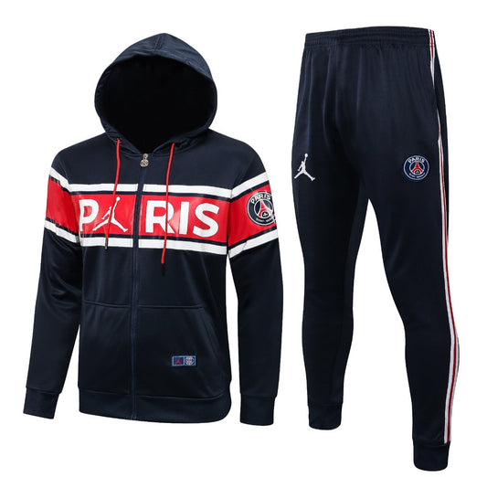 Paris Saint Germain Dark Blue and Red Tracksuit