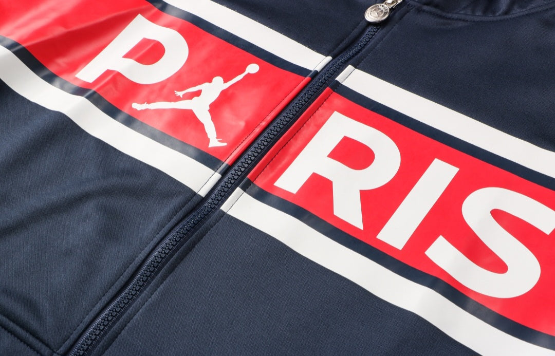 Paris Saint Germain Dark Blue and Red Tracksuit