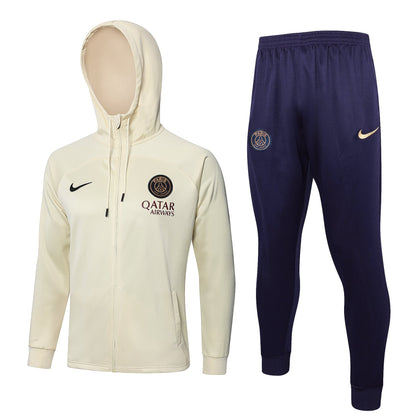 Paris Saint Germain Beige and Dark Blue Tracksuit