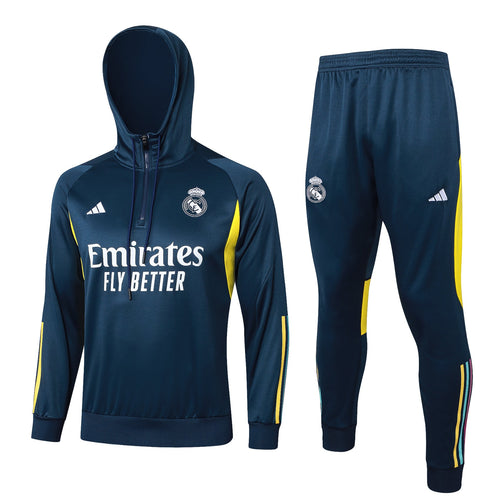 Real Madrid Dark Blue and Yellow Tracksuit