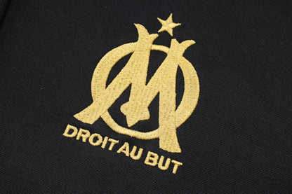 Olympique de Marseille Black and Gold Tracksuit