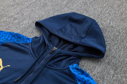 Olympique de Marseille Dark Blue and Gold Tracksuit