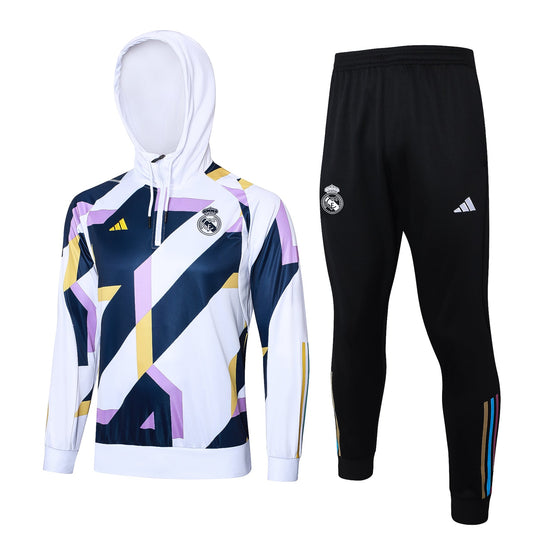 Real Madrid Black and White x Dark Blue Tracksuit