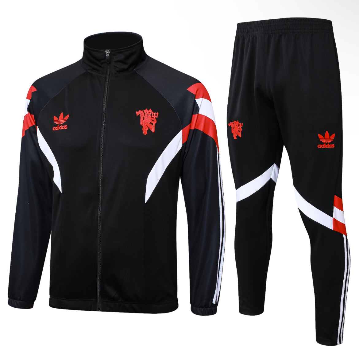 Manchester United Black and Red Tracksuit II