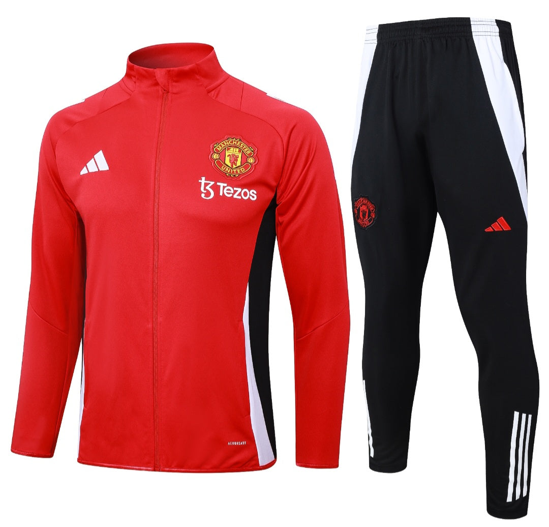 Manchester United Black and Red Tracksuit