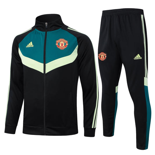 Manchester United Black and Dark Green Tracksuit