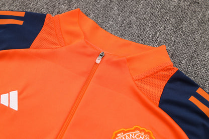 Manchester United Dark Blue and Orange Tracksuit