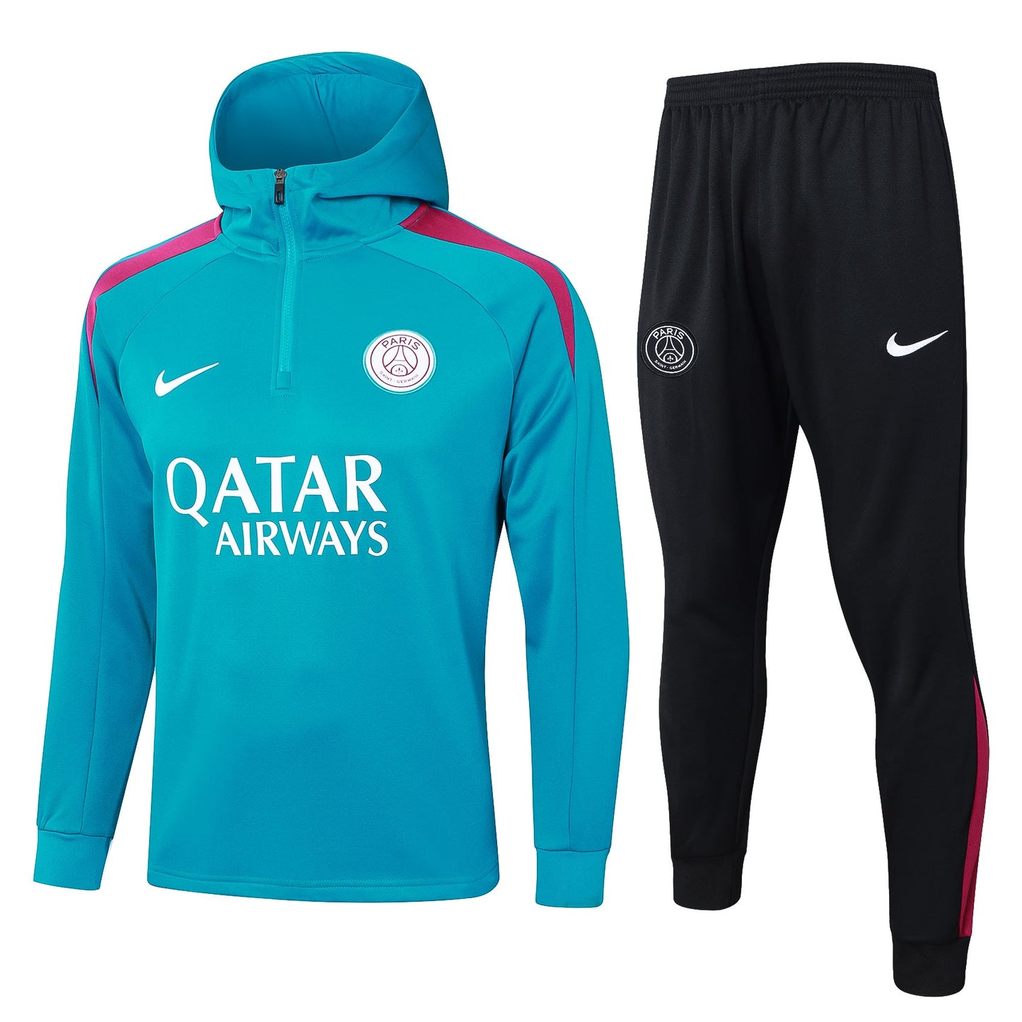 PSG Light Blue and Black Tracksuit