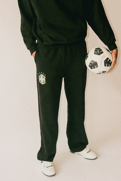 Brazil Football Sweats (Baggy) - Black