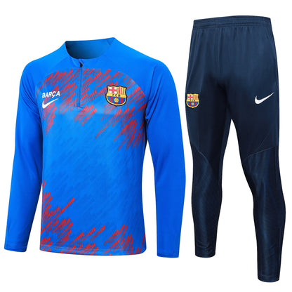 FC Barcelona Dark Blue and Blue Tracksuit