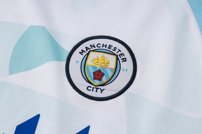 Manchester City White and Blue Tracksuit