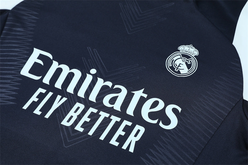 Real Madrid Dark Blue and Orange Tracksuit