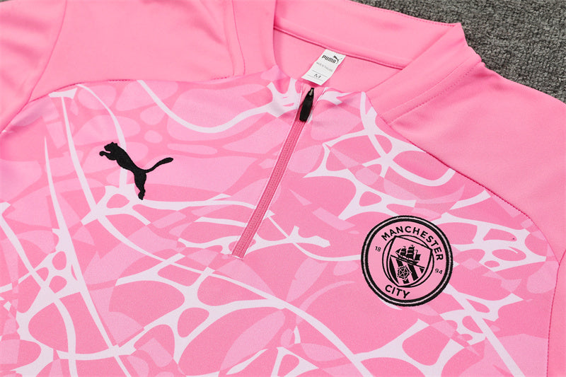 Manchester United Black and Pink Tracksuit