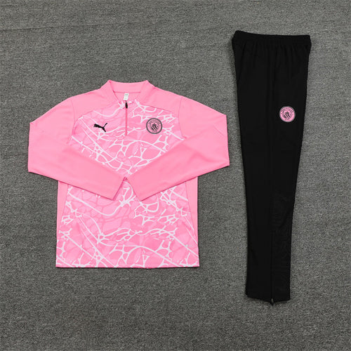 Manchester United Black and Pink Tracksuit