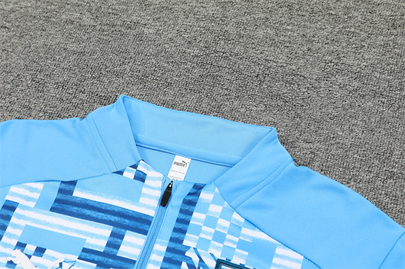 Olympique de Marseille Blue and Light Blue Tracksuit