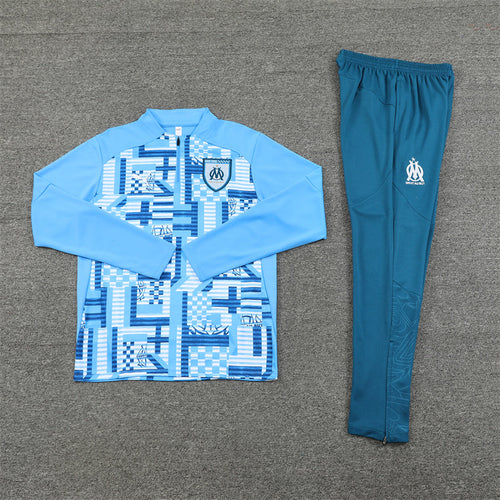 Olympique de Marseille Blue and Light Blue Tracksuit