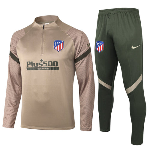 Atletico Madrid Military Green and Beige Tracksuit