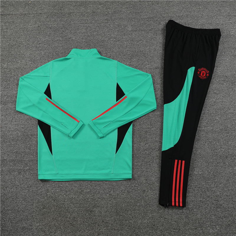 Manchester United Black and Mint Tracksuit